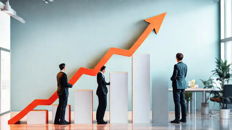 Estrategia empresarial centrada en crecimiento y metas