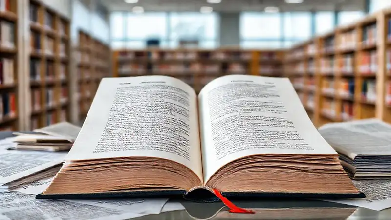 Libro abierto con citas resaltadas y organizadas