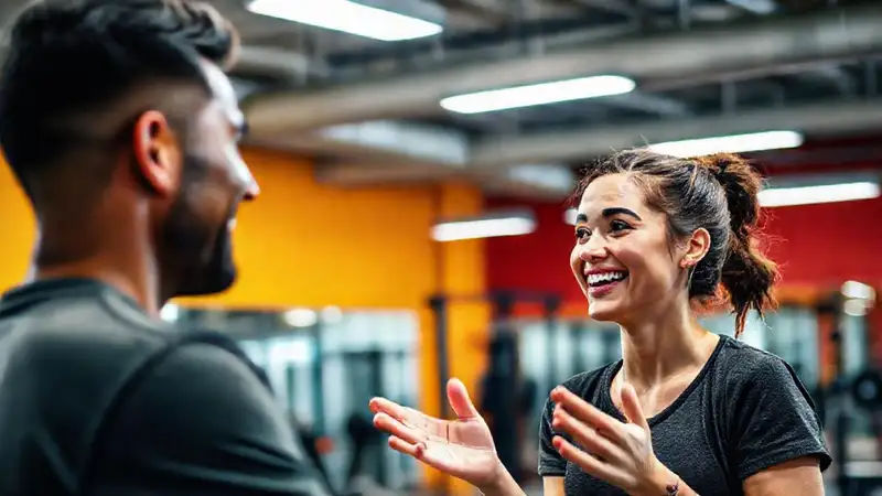 Persona sonriendo da retroalimentación positiva en ambiente