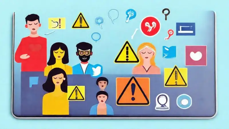 Personas confusas ante advertencias digitales y redes