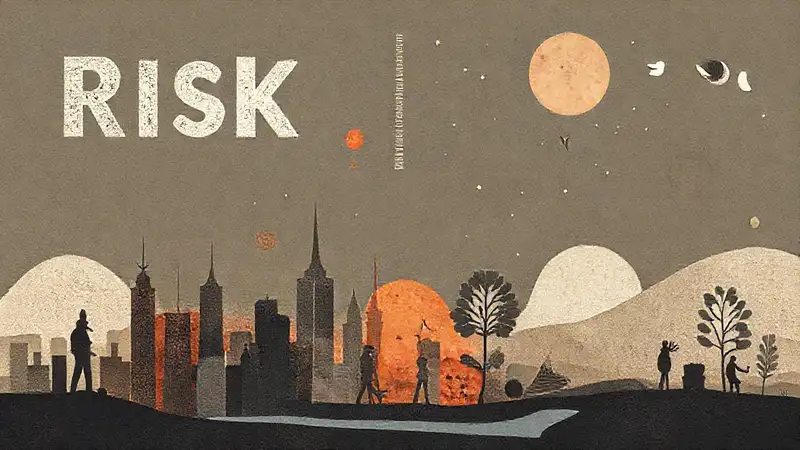 Portada moderna con riesgo, naturaleza y ciudad
