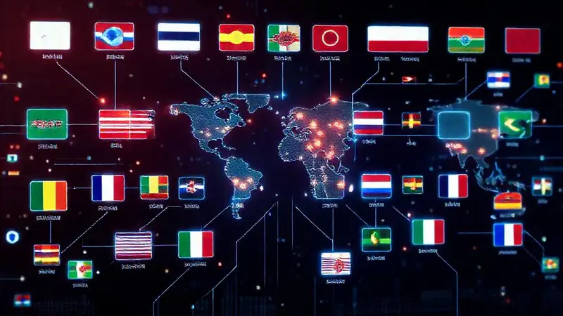 Interfaz de IA futurista multilingüe y moderna