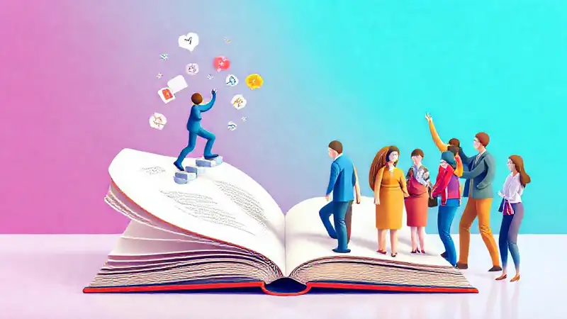 Libro abierto simboliza apoyo y crecimiento colectivo