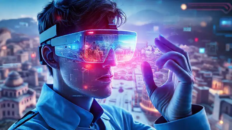 Historiador futurista con realidad aumentada interactiva