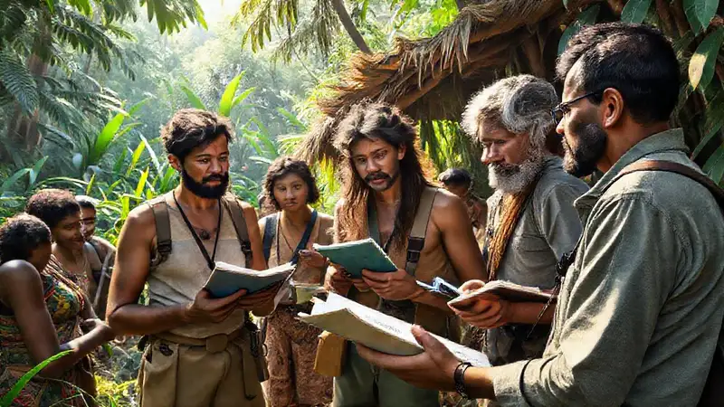 Antropólogos recopilan datos en jungla vibrante