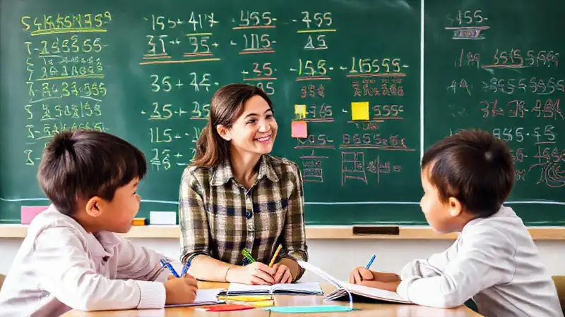 Estudiantes, maestro, pizarras y aprendizaje activo
